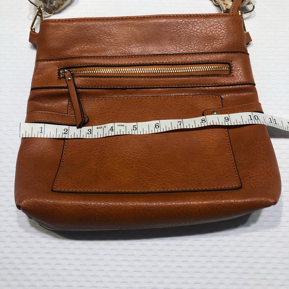 Le Miel Brown Shoulder Bag with Decorative Strap - Picture 12 of 15